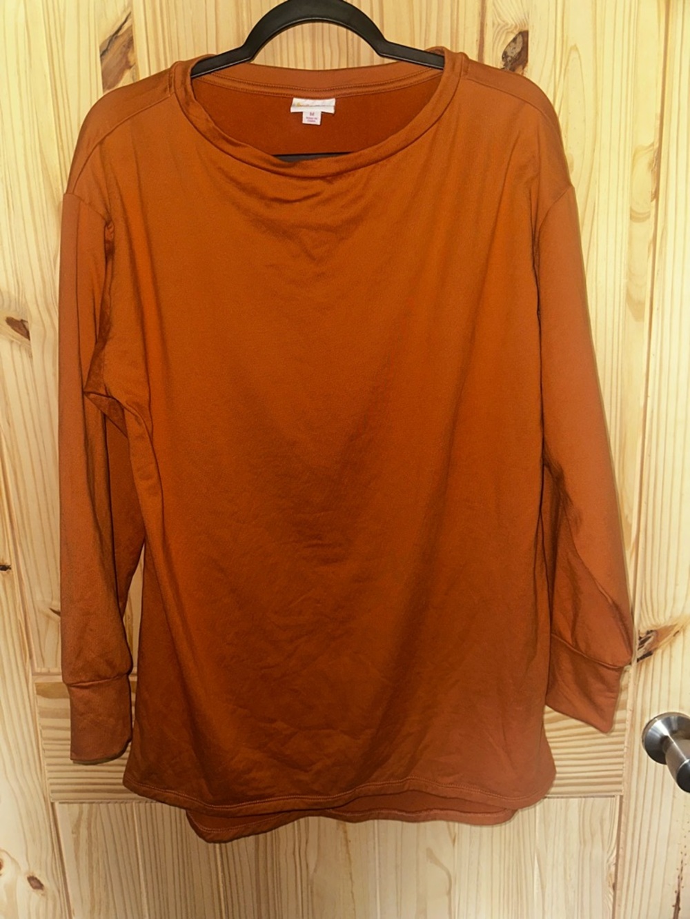 LuLaRoe Women's Long Sleeve Tee in Rust Orange